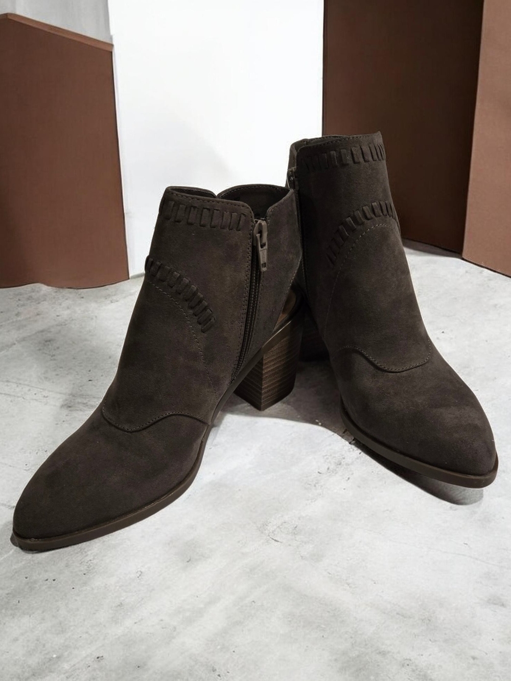 Women's Cut Out Ankle Boots in Mushroom By Sonoma Size 7 1_2 EUC!!
